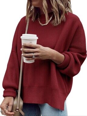 Imily Bela Oversized Tunic Long Sleeve Sweater Slouchy Ribbed Knit Pullover